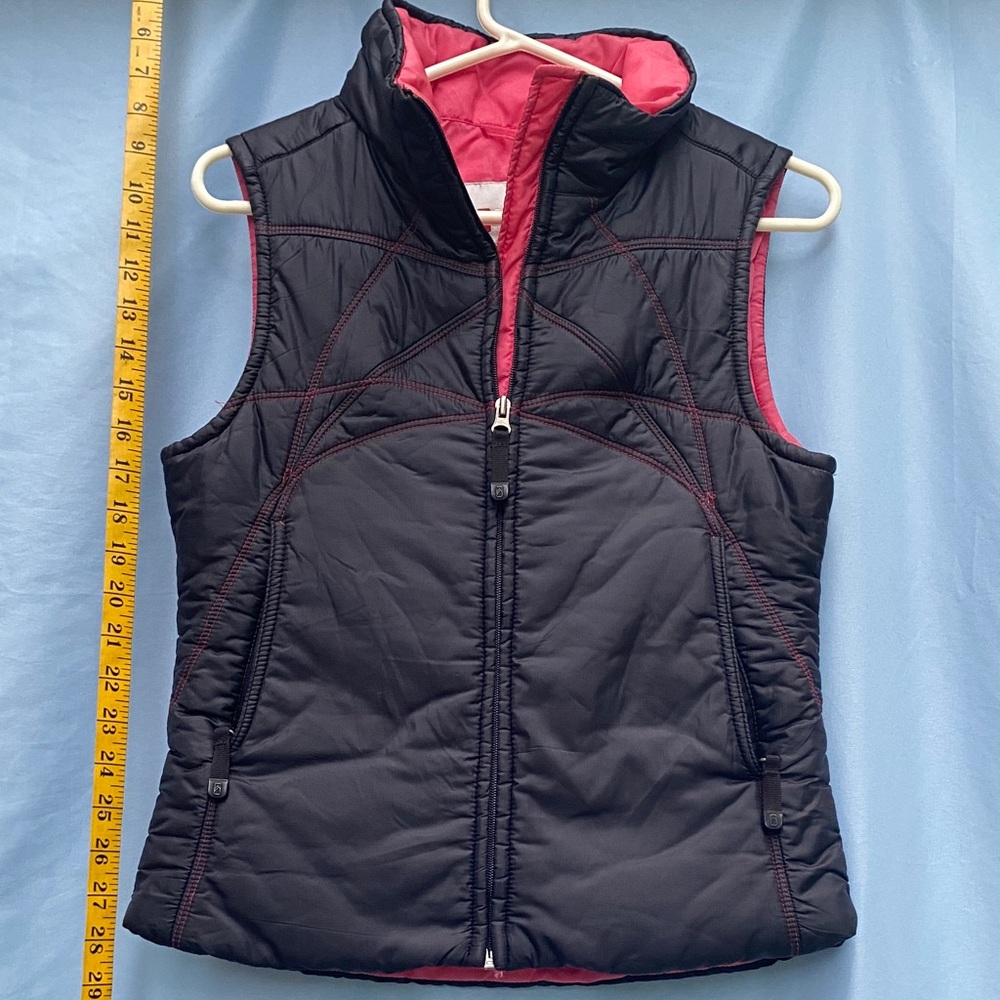 Alpine Black and Pink Women's Quilted Vest